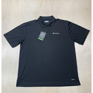 Ontour WebTech Mens Activewear Polo Shirt Black Short Sleeve Collar Golf XL